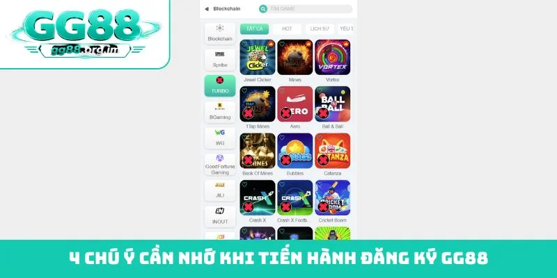 4 chú ý cần nhớ khi tiến hành đăng ký GG88